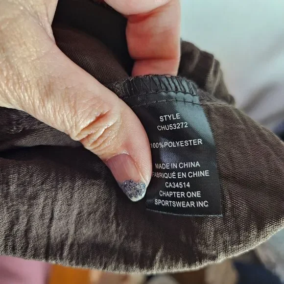 Rachel Zoe Flowy Pull On Brown Pants with Drawstring Size 1X NWT - Picture 2 of 5